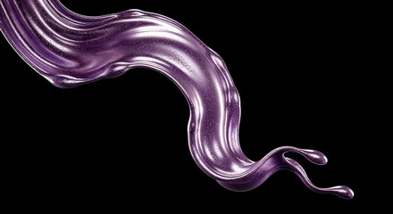 Poster - Splashing purple liquid on black background