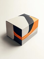 Poster - sleek, modern delivery box with dynamic, bold designs
