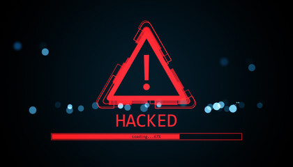 Poster - Red warning triangle with exclamation mark and 