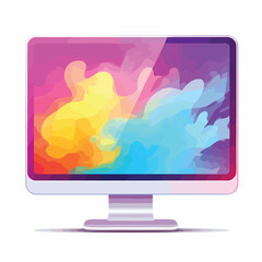 Professional PC screen symbol vector illustration for web design and technology concepts