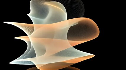 Elegant flowing abstract 3D shape with soft lighting  
