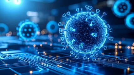 Poster - Abstract Virus Model On Circuit Board