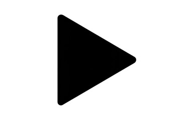 Poster - Simple black play button icon pointing to the right, isolated on a transparent background, ideal for user interfaces and multimedia projects