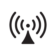 Poster - Antenna signal icon. Wireless transmission symbol for radio, Wi-Fi, or broadcast.