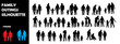 © Vishwajeet - Family Outings Silhouette Vector Set – Outdoor and Leisure Time with Family