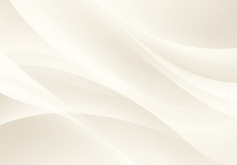 Leinwandbilder - Elegant Creamy White Abstract Background with Smooth Swirling Lines for Design Projects