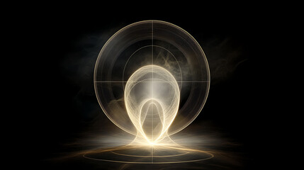 Poster - A captivating abstract design featuring luminous orbs and swirling shapes, perfect for creative backgrounds or artistic projects.
