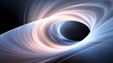 Poster - A mesmerizing swirl of light and dark, representing the depths of space and cosmic phenomena. Ideal for illustrating scientific concepts.