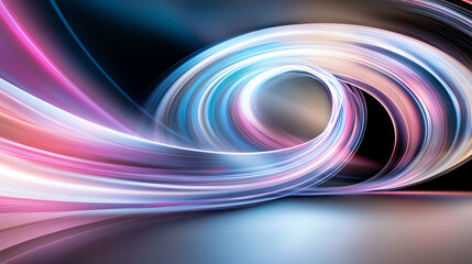 Poster - A vibrant swirl of colorful light trails creating a mesmerizing abstract pattern, perfect for backgrounds or creative design projects.