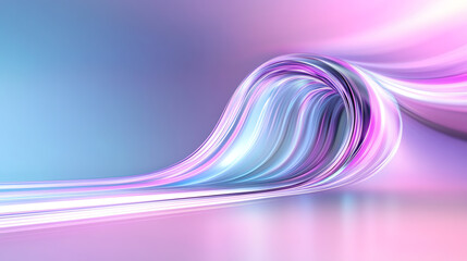 Poster - A vibrant wave of colorful light flows gracefully, creating a sense of movement and energy in this abstract design.