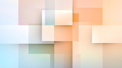 Poster - An abstract composition of soft pastel squares creating a calm and modern visual effect suitable for various design projects.