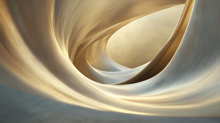 Poster - An intricate abstract composition featuring smooth curves and warm tones, evoking a sense of movement and tranquility.