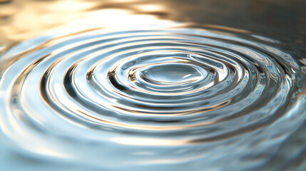 Poster - Close-up of water ripples reflecting light, showcasing the beauty and tranquility of natural water surfaces.
