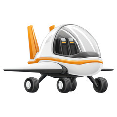 Poster - Innovative Futuristic Aircraft Concept with Unique Design and Sleek Aesthetics, isolated on transparent background.
