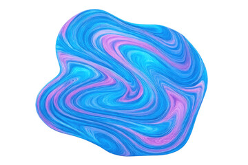 Poster - Mesmerizing blue and purple swirls intertwine, creating a captivating abstract design on a transparent background