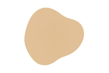 Poster - Flowing beige organic shape providing clean, minimalist aesthetic with transparent background, enhancing contemporary graphic design and visual communication
