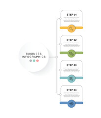Poster - Infographic 4 options design elements for your business data. Vector Illustration
