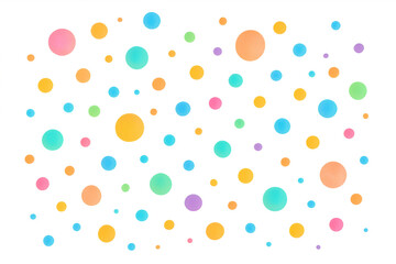 Aufkleber - Colorful dotted pattern spreading vibrant, whimsical energy across transparent surface with varying polka dot sizes