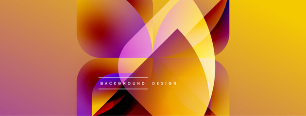 Poster - Abstract floral design. Vibrant gradients blend, creating dynamic petal shapes. Modern aesthetic, suitable for backgrounds, presentations.