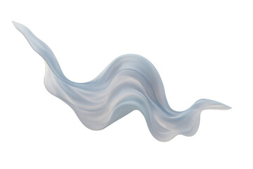 Poster - Lightweight white fabric billowing softly, revealing delicate movement and translucent texture against transparent backdrop