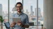 © wakhid saiful anam - Young Professional Man Holding Tablet in Modern Office