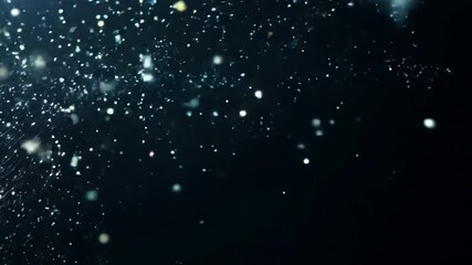 Poster - abstract background with shimmering particles and light effects creating a magical underwater or cos