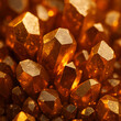 © Daniel Rabadán - Golden Orange Crystals with Light Reflection Close-Up |