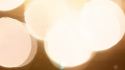 Poster - soft focus light bokeh background with warm golden tones and dreamy ambiance for creative projects a