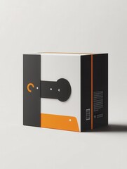 Poster - sleek, modern delivery box with dynamic, bold designs