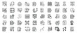 © vector Art - Black and White Line Icons Business Planning Strategy Checklist