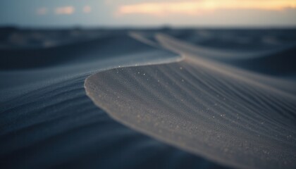 Poster - Serene sand dunes in desert at sunset