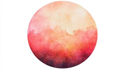 Poster - Abstract watercolor painting in warm colors indoors