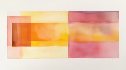 Aufkleber - Abstract geometric shapes painting in serene studio setting