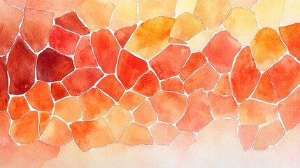 Poster - Abstract art of stones in warm shades of orange and red