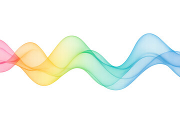 Aufkleber - Smooth rainbow gradient wave creating a colorful and dynamic design element on a transparent background