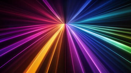 Radiant Spectrum Beams Converging in Darkness