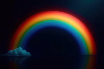 Poster - A rainbow is shown in a dark background