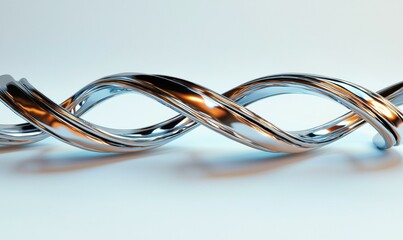 Poster - Abstract metallic spiral design. AI.