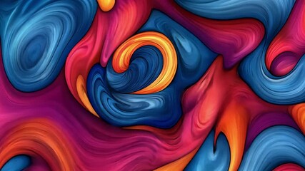 Poster - Swirling patterns in vibrant colors create a mesmerizing abstract art piece