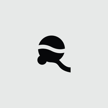 monogram initial letter R logo design with circle wafe syimbol design template