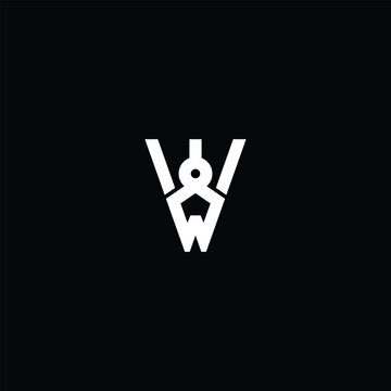 Abstract white vector logo design of three-letter combination with a triangle shape