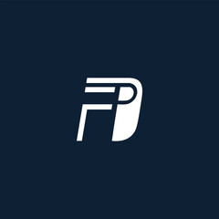 Poster - Elegant and Minimalist Logo Design with Intertwined F and P Letters Icon