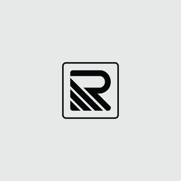Elegant geometric vector letter R logo with modern design and creative touch