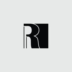 Poster - modern monogram initial letter R logo design