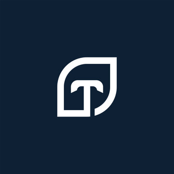 Elegant Letter T logo concept with rounded modern design on dark backdrop