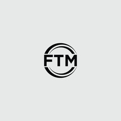 Poster - Minimalist Vector of FTM Lettering Inside a Simple Circle Emblem Graphic