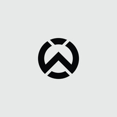 Poster - Monogram abstract initial W logo design, geometric vector style symbol concept