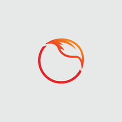 Poster - Stylish fox tail logo design with modern and clean look for branding