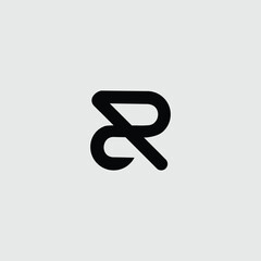 Poster - modern initial R logo design  