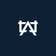 Poster - Symmetrical Geometric Logo Symbol Combining Letter A With Decorative Edges